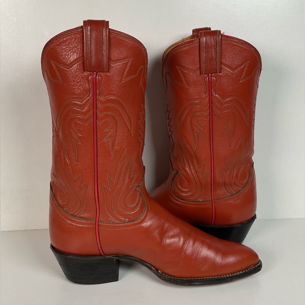 Vintage Tony Lama Cowboy Boots | Gold Label | Tooled Inlay | 6.5 C | Women’s 7.5 - Picture 14 of 16